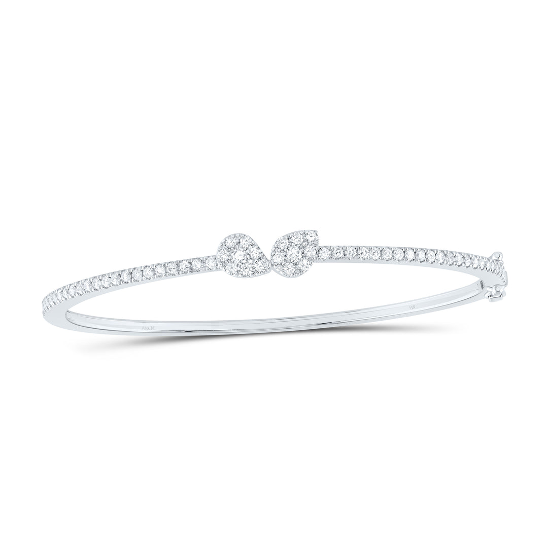 14kt Gold Diamond Bangle 1 ctw