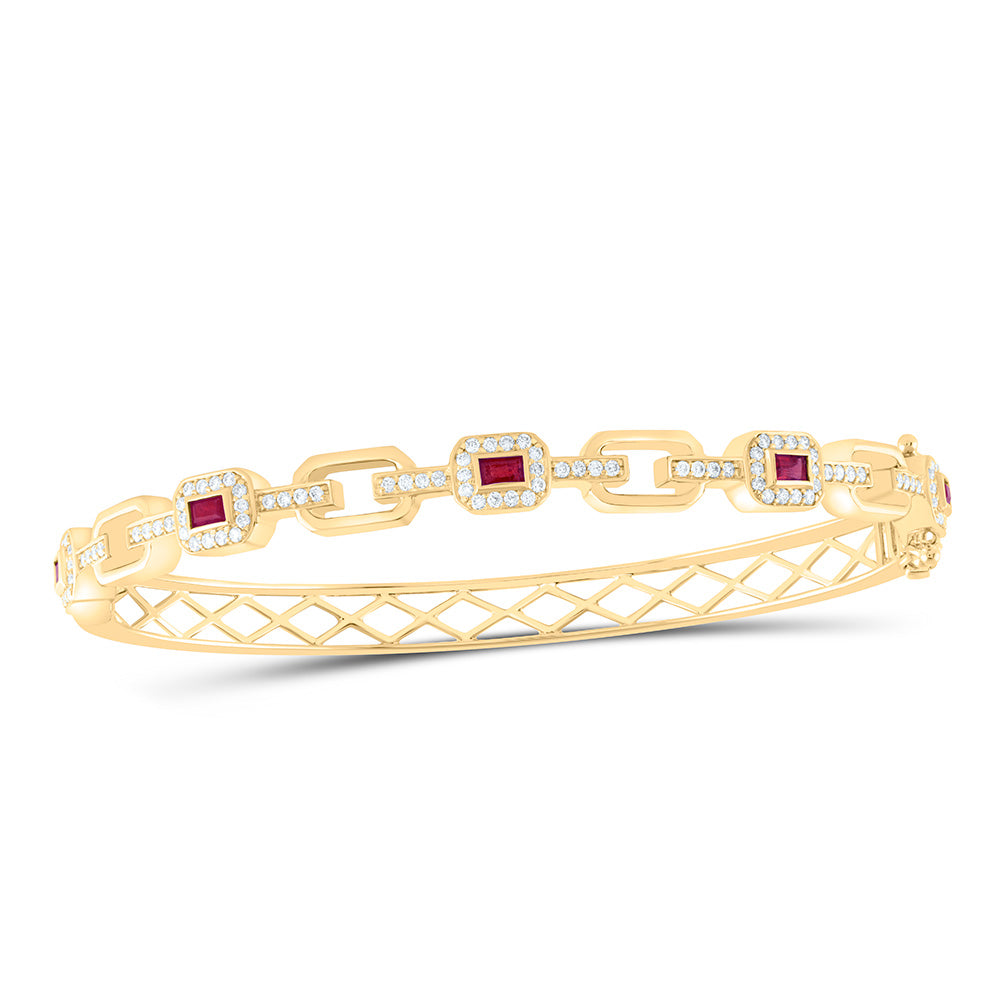 14kt Gold Diamond Bangle 1/2 ctw