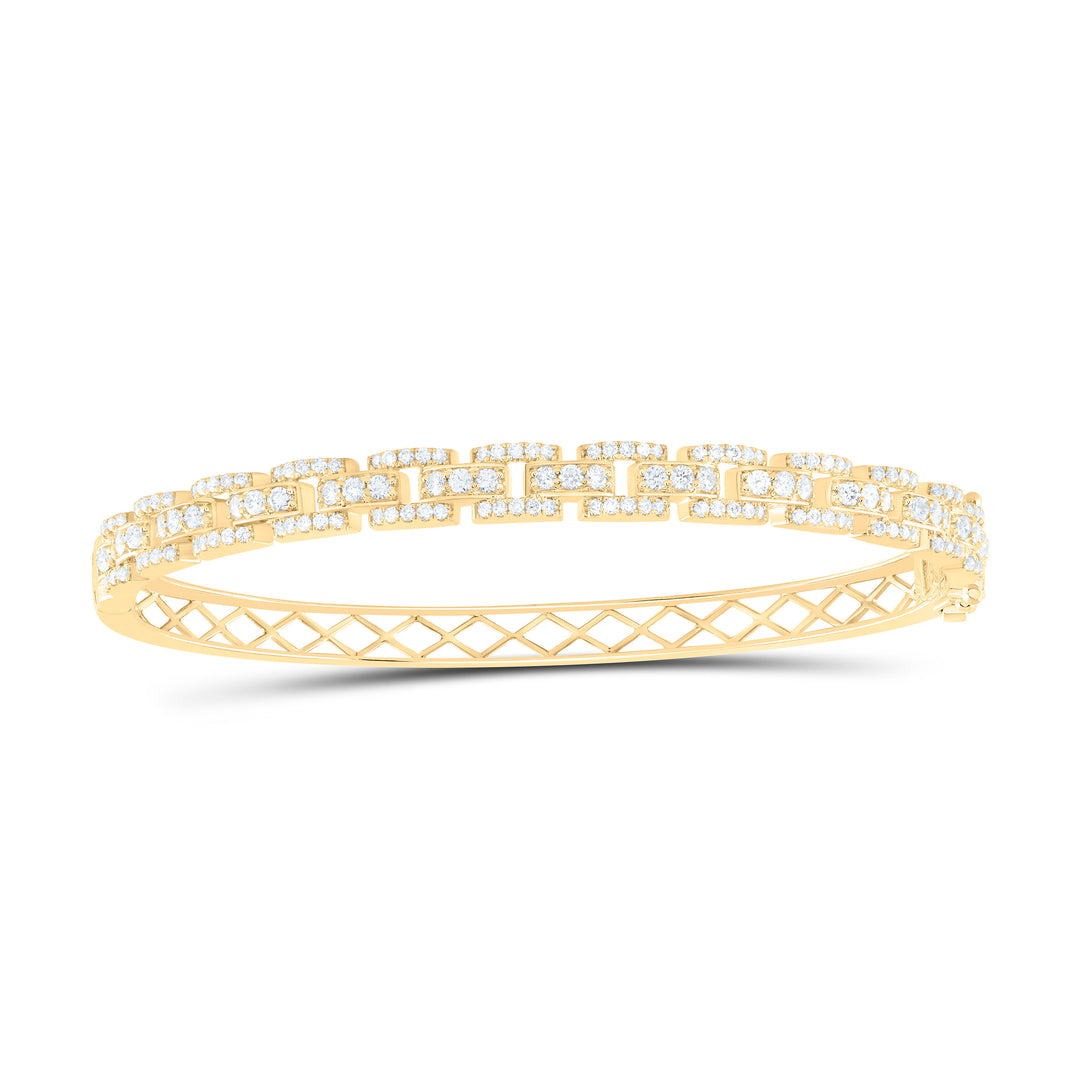 14kt Gold Diamond Bangle 1-1/4 ctw