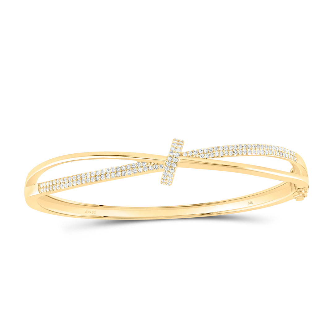 14kt Gold Diamond Bangle 1/2 ctw