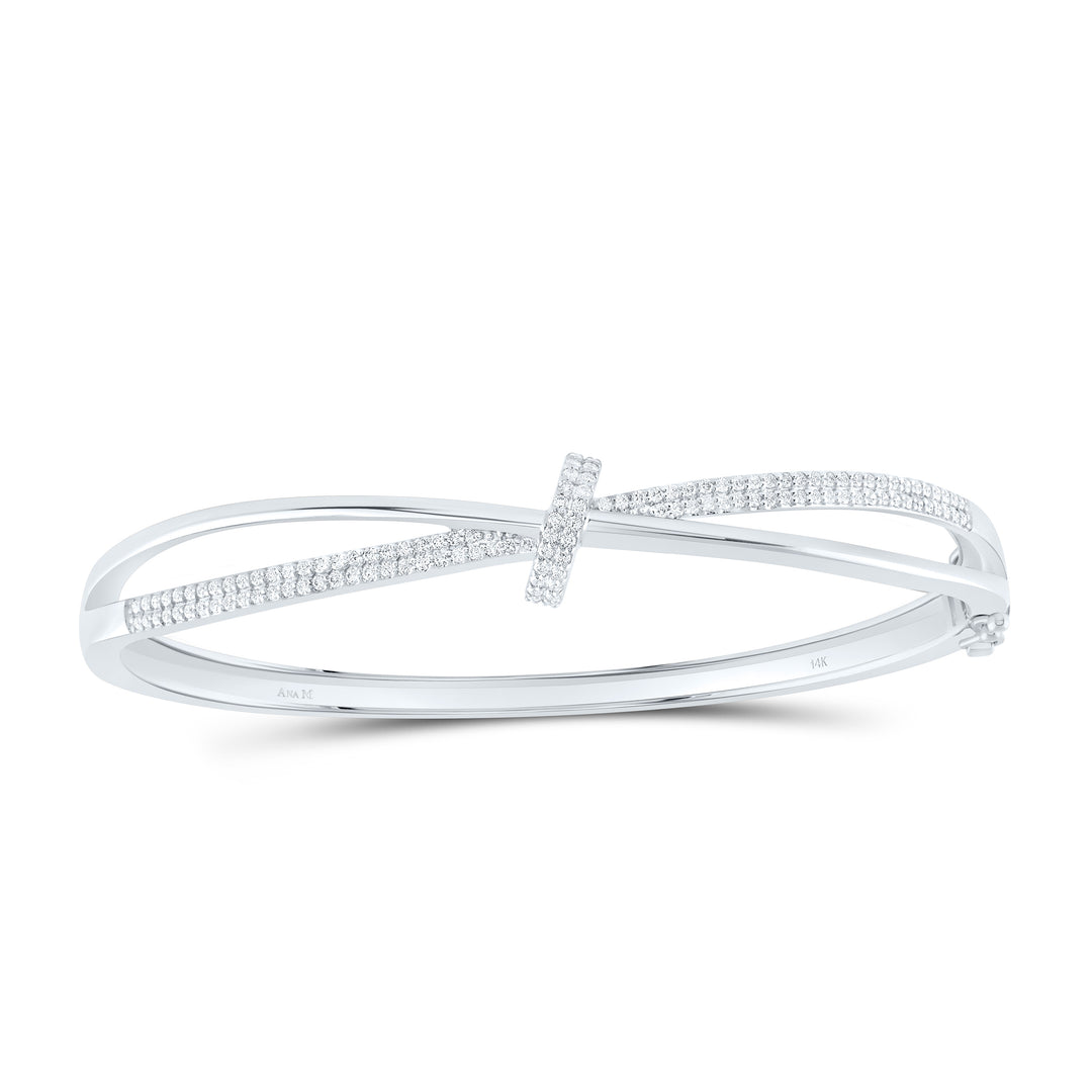 14kt Gold Diamond Bangle 1/2 ctw
