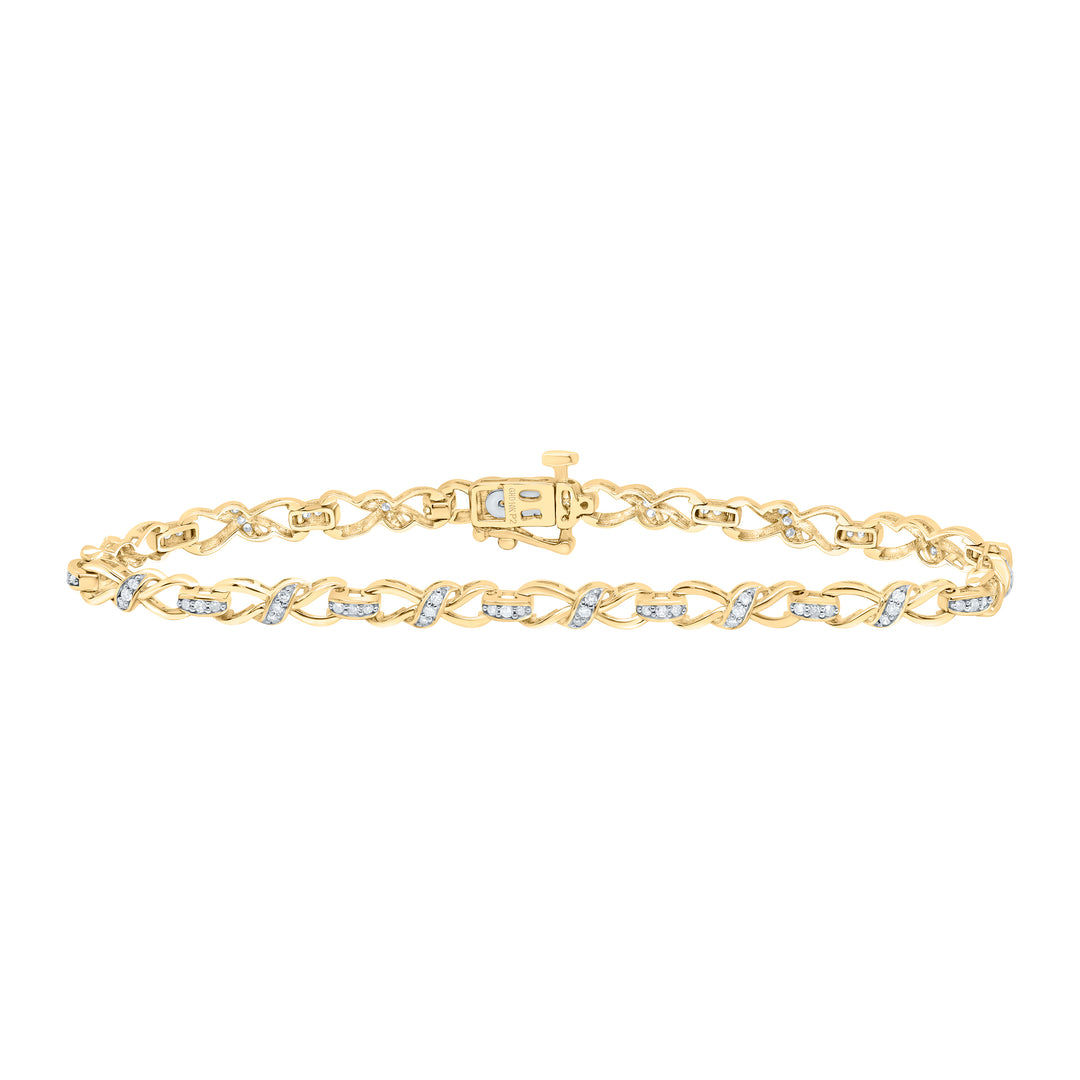 10kt Gold Women's Diamond Bracelet 1/2 ctw