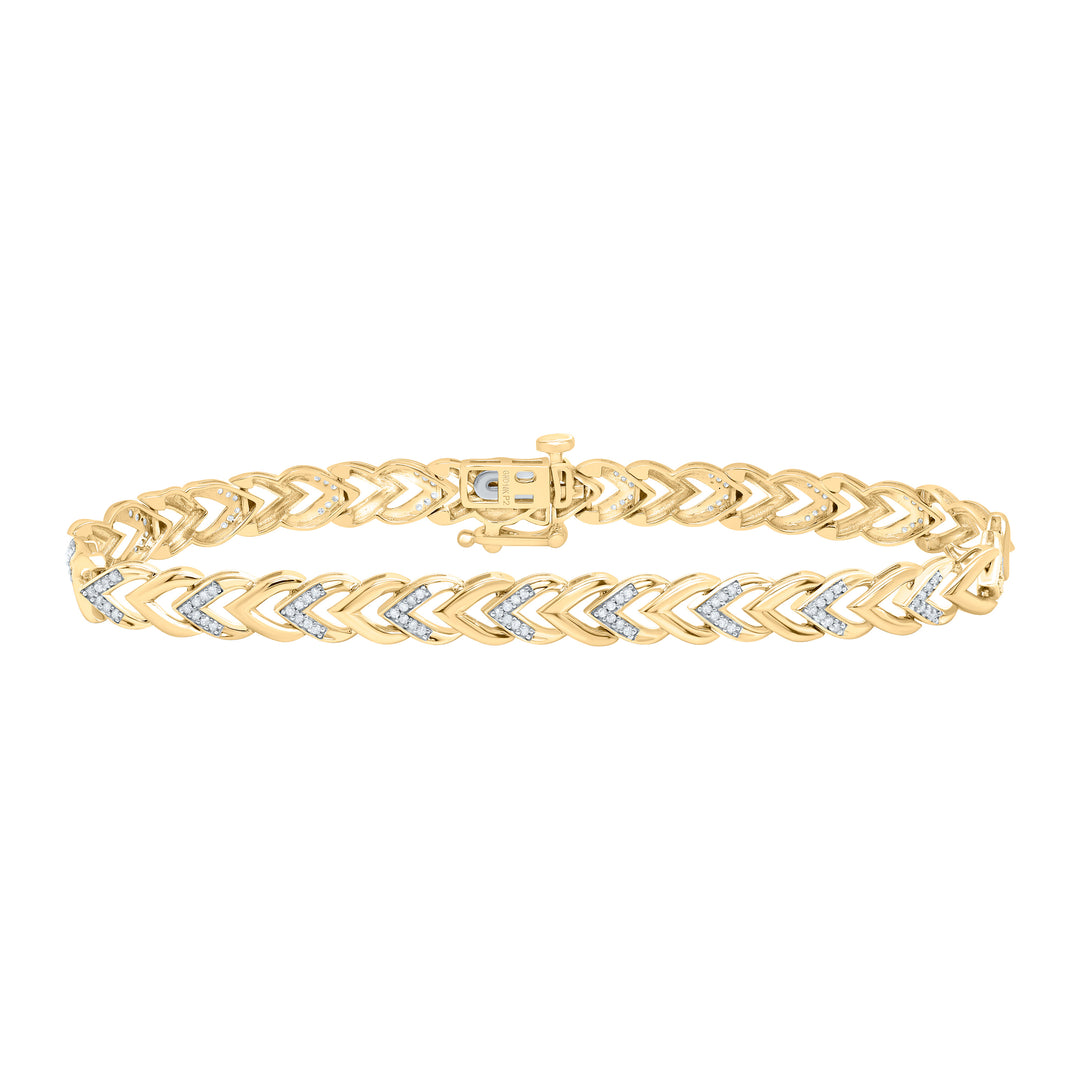 10kt Gold Women's Diamond Bracelet 1/3 ctw