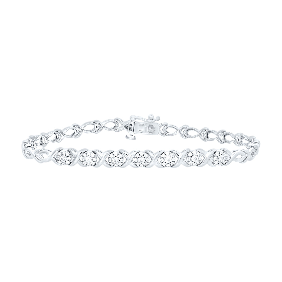 10kt Gold Women's Diamond Bracelet 1/2 ctw