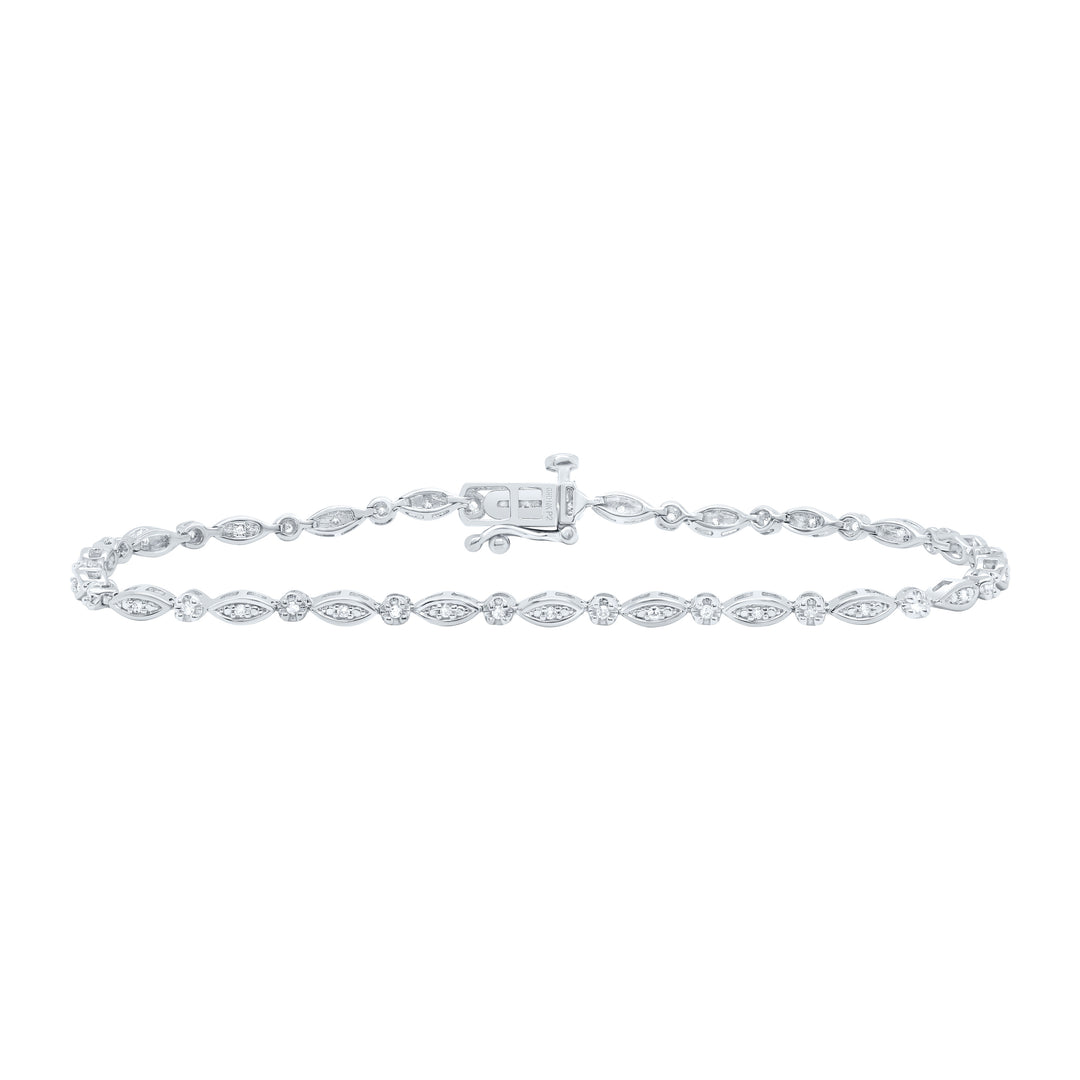10kt Gold Women's Diamond Bracelet 1/4 ctw