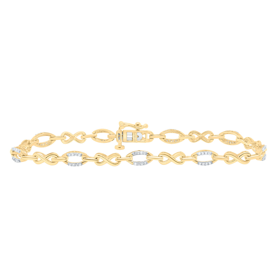 10kt Gold Women's Diamond Bracelet 1/5 ctw
