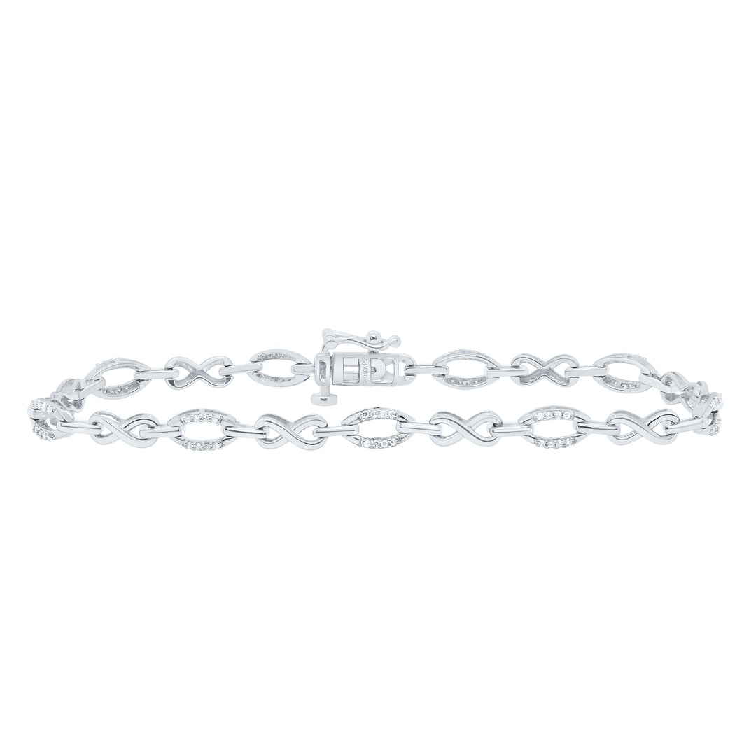 10kt Gold Women's Diamond Bracelet 1/5 ctw