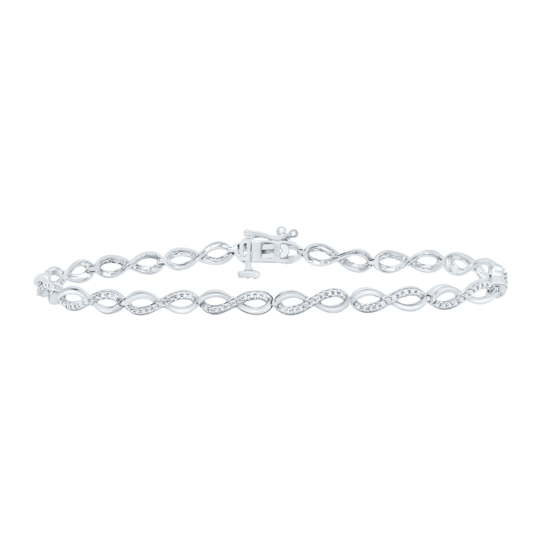 10kt Gold Women's Diamond Bracelet 1/6 ctw