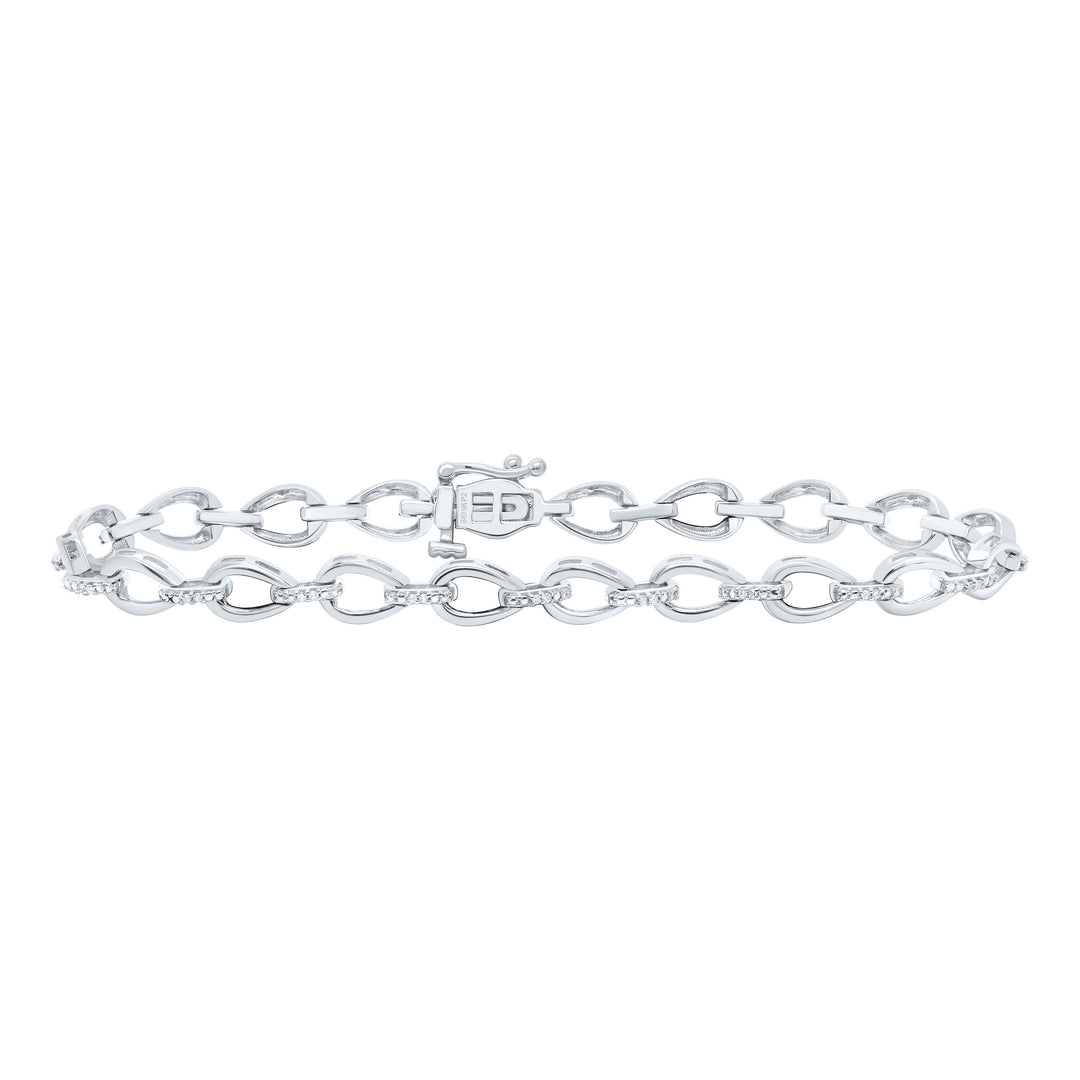10kt Gold Women's Diamond Bracelet 1/10 ctw