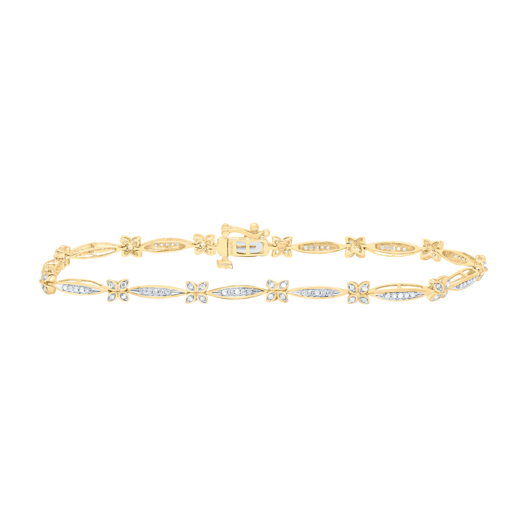 10kt Gold Women's Diamond Bracelet 1/2 ctw