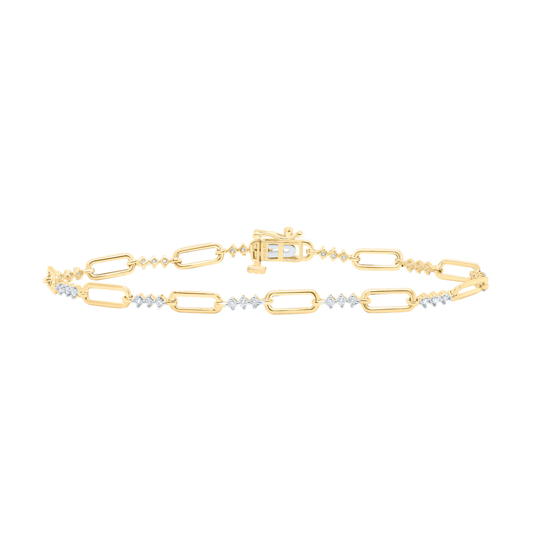 10kt Gold Women's Diamond Bracelet 1/2 ctw