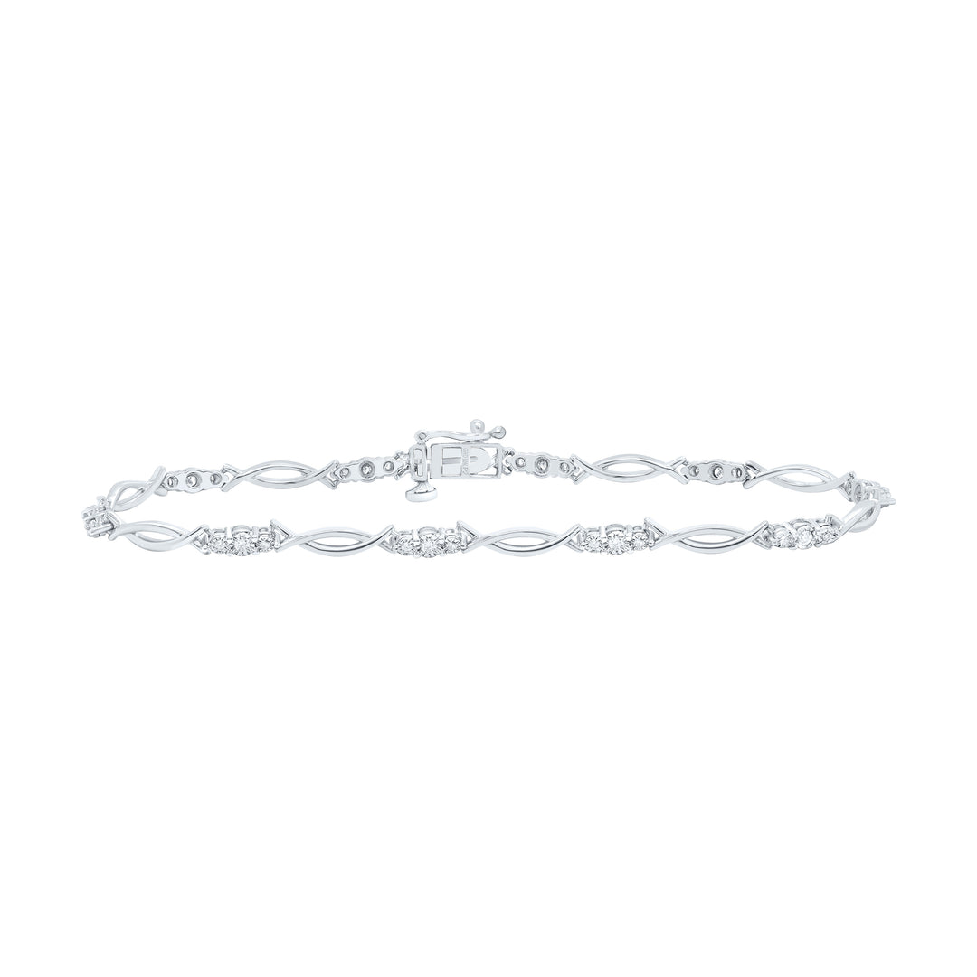 10kt Gold Women's Diamond Bracelet 1/4 ctw