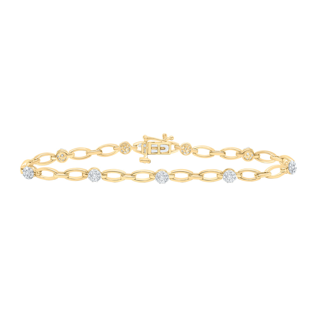 10kt Gold Women's Diamond Bracelet 1/2 ctw