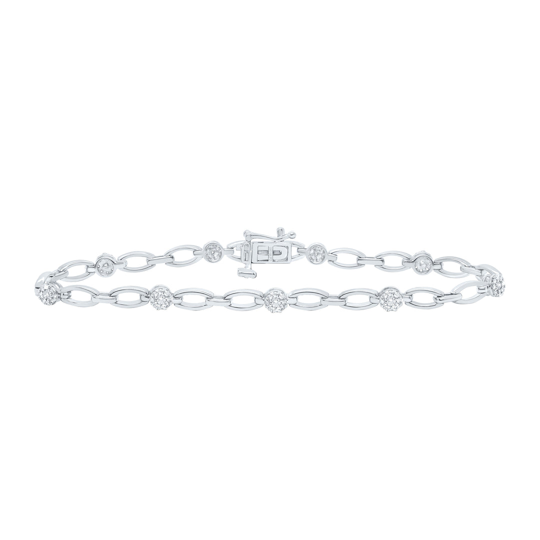 10kt Gold Women's Diamond Bracelet 1/2 ctw