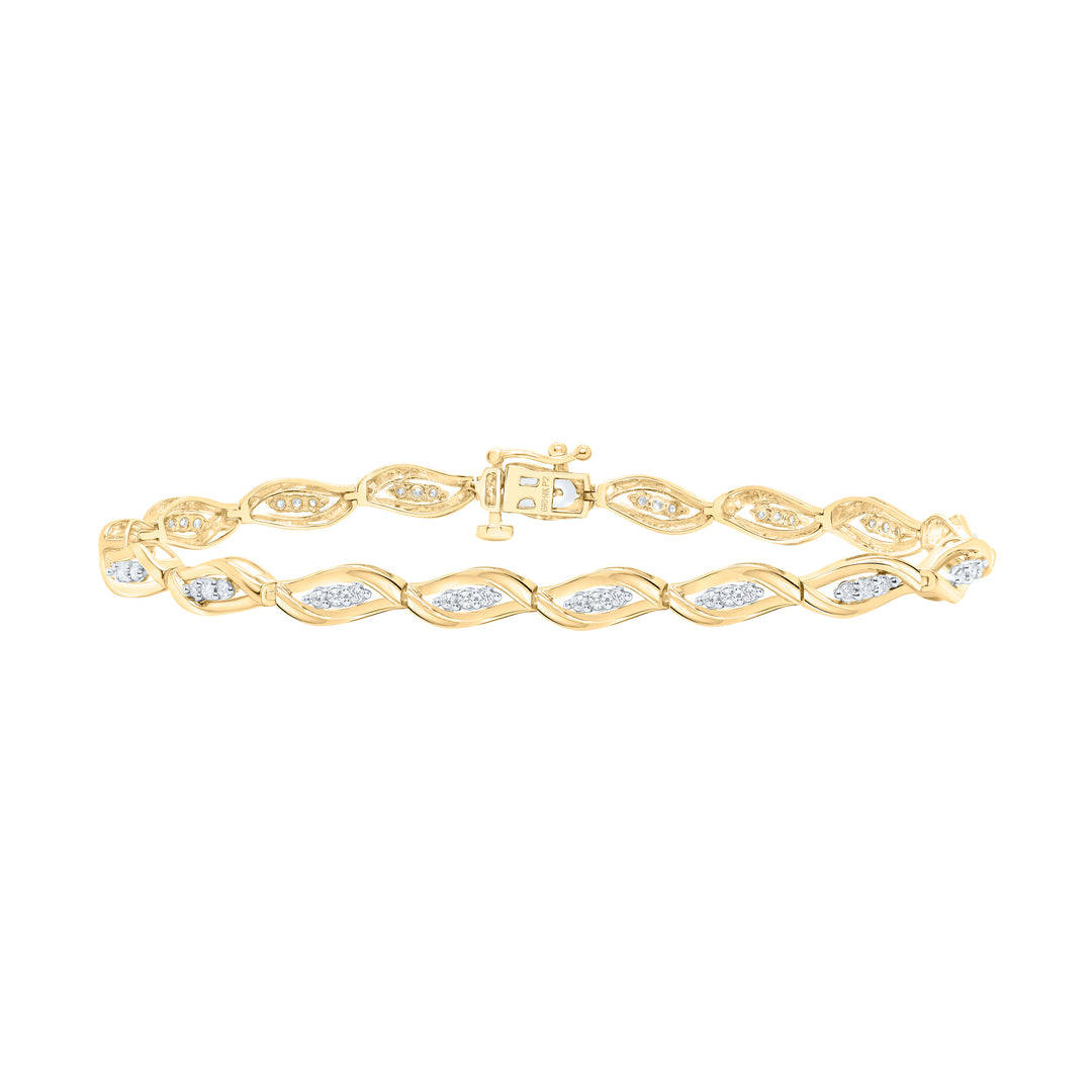 10kt Gold Women's Diamond Bracelet 1/2 ctw