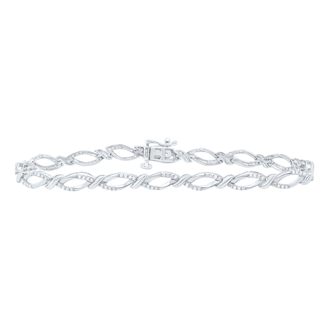 10kt Gold Women's Diamond Bracelet 1/2 ctw