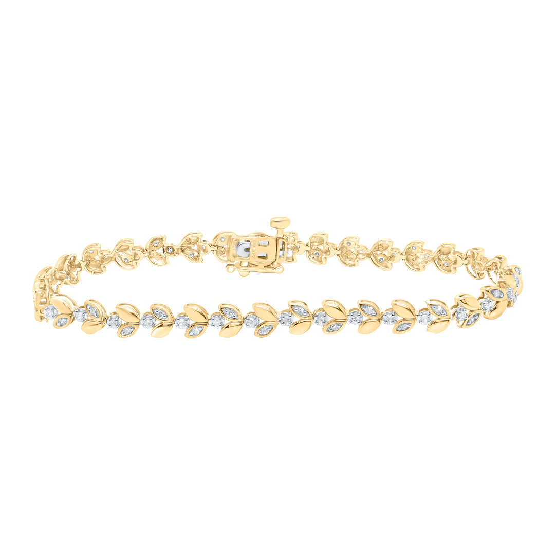 10kt Gold Women's Diamond Bracelet 1/2 ctw