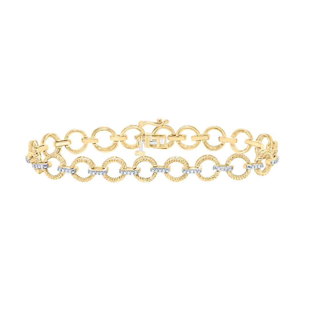 10kt Gold Women's Diamond Bracelet 1/4 ctw