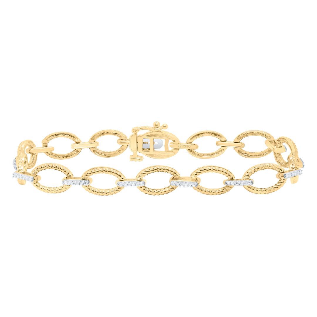 10kt Gold Women's Diamond Bracelet 1/4 ctw