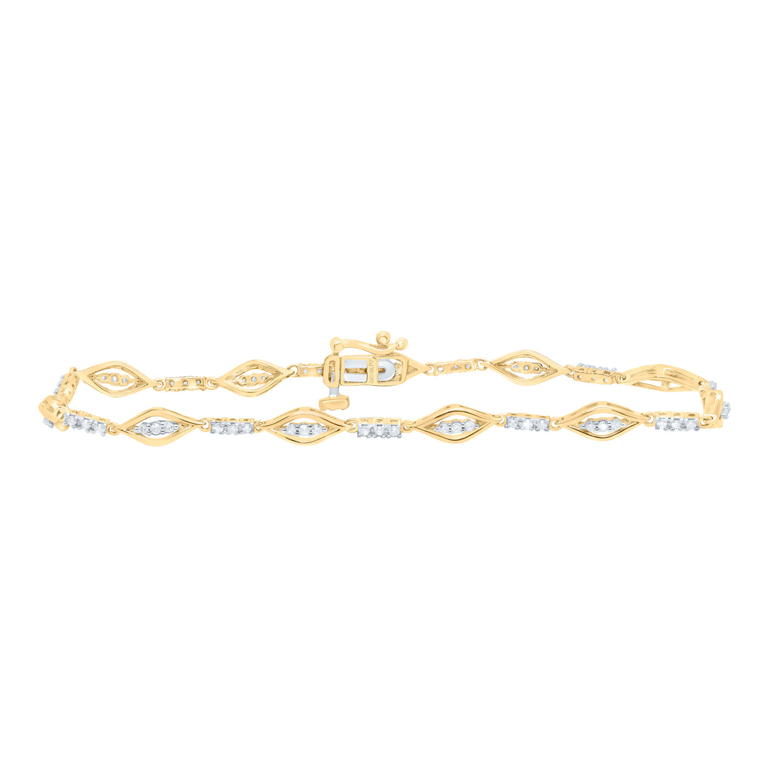 10kt Gold Women's Diamond Bracelet 1/2 ctw