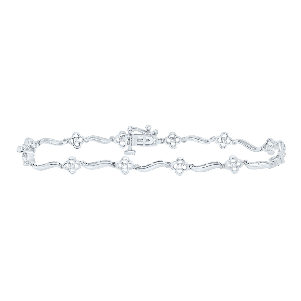 10kt Gold Women's Diamond Bracelet 1/5 ctw