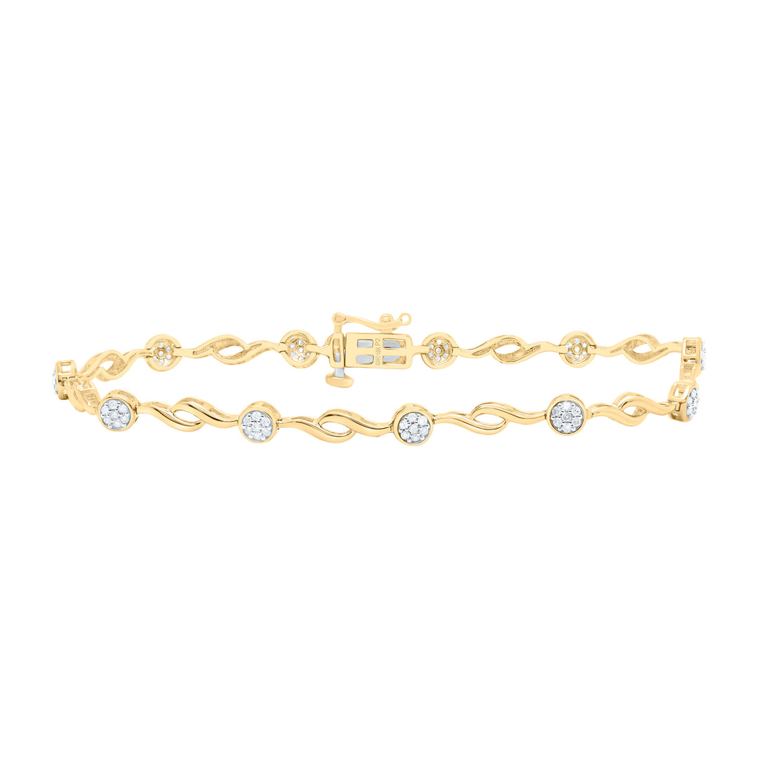 10kt Gold Women's Diamond Bracelet 1/3 ctw