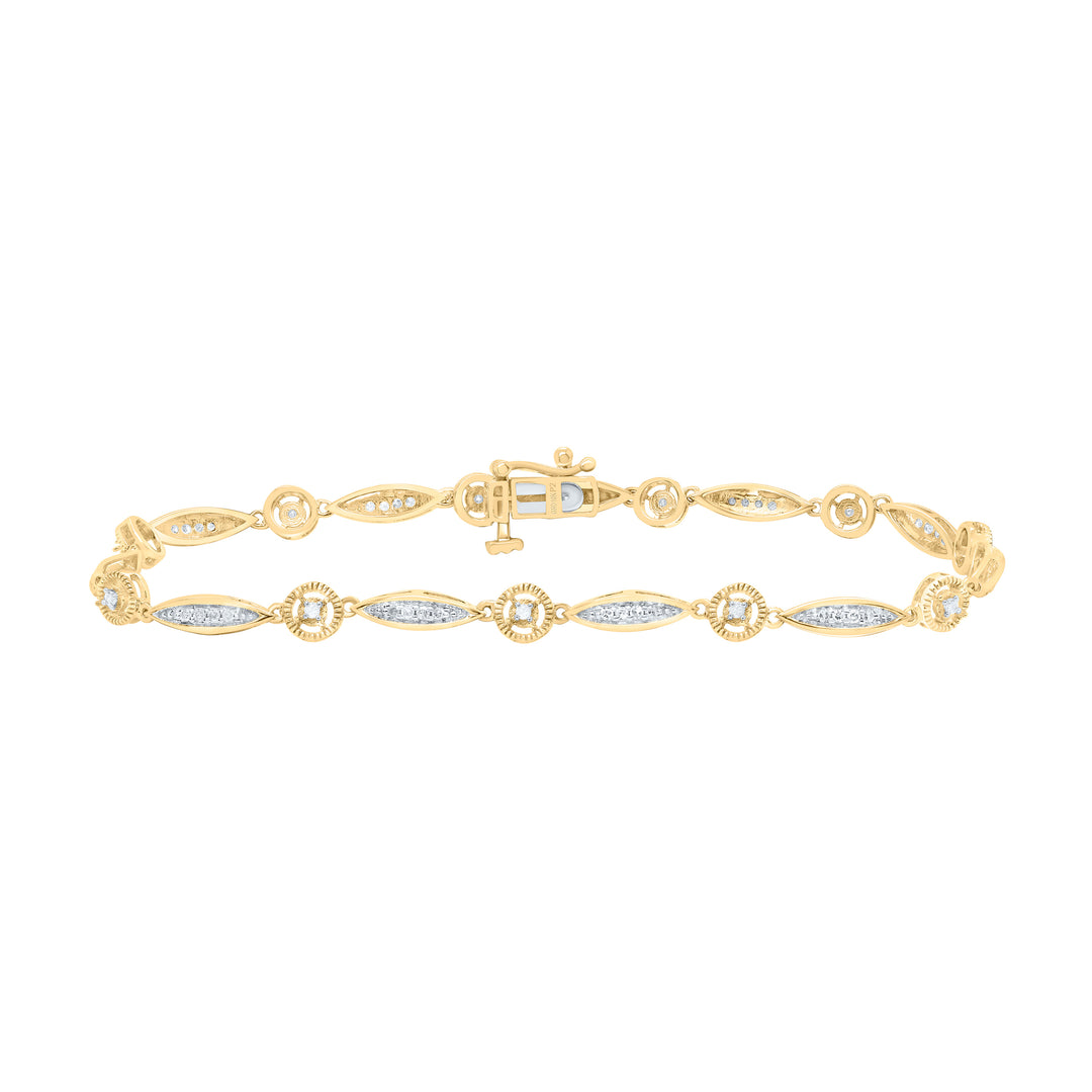 10kt Gold Women's Diamond Bracelet 1/3 ctw