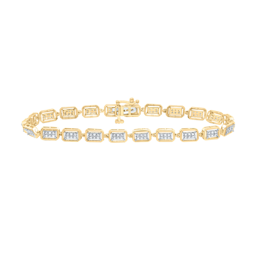 10kt Gold Women's Diamond Bracelet 1/2 ctw