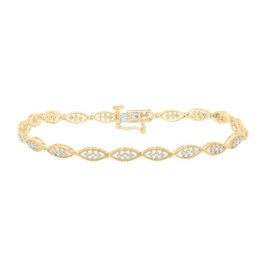 10kt Gold Women's Diamond Bracelet 1/3 ctw