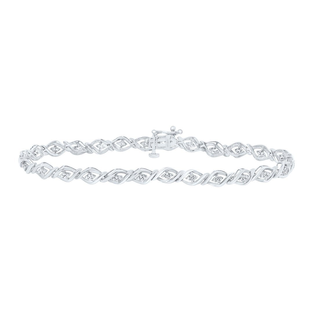 10kt Gold Women's Diamond Bracelet 1/4 ctw