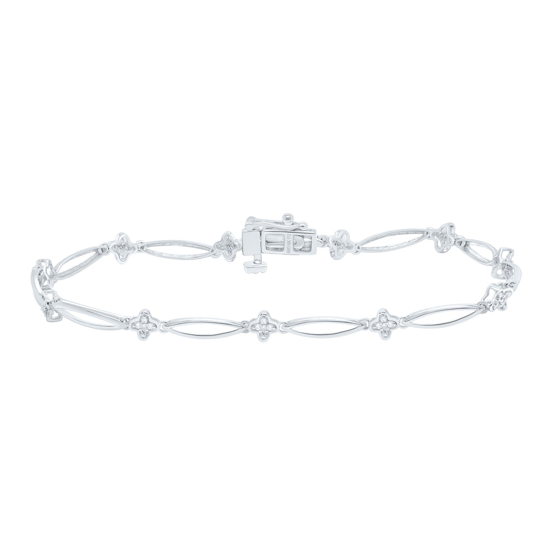 10kt Gold Women's Diamond Bracelet 1/6 ctw