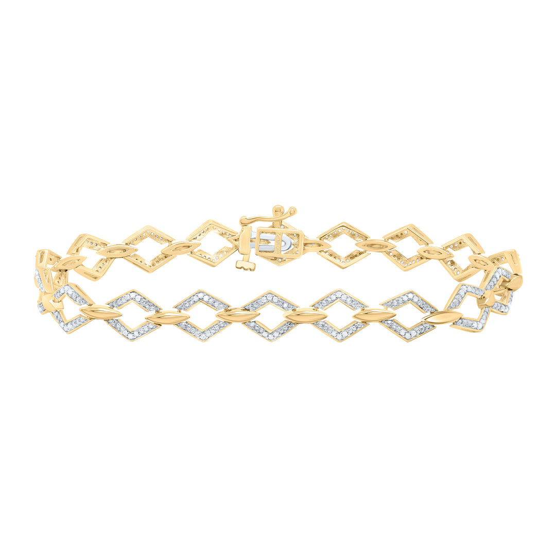 10kt Gold Women's Diamond Bracelet 1/4 ctw