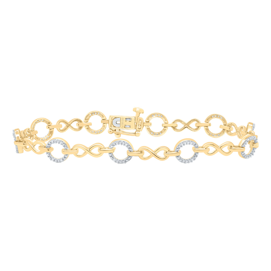 10kt Gold Women's Diamond Bracelet 1/6 ctw