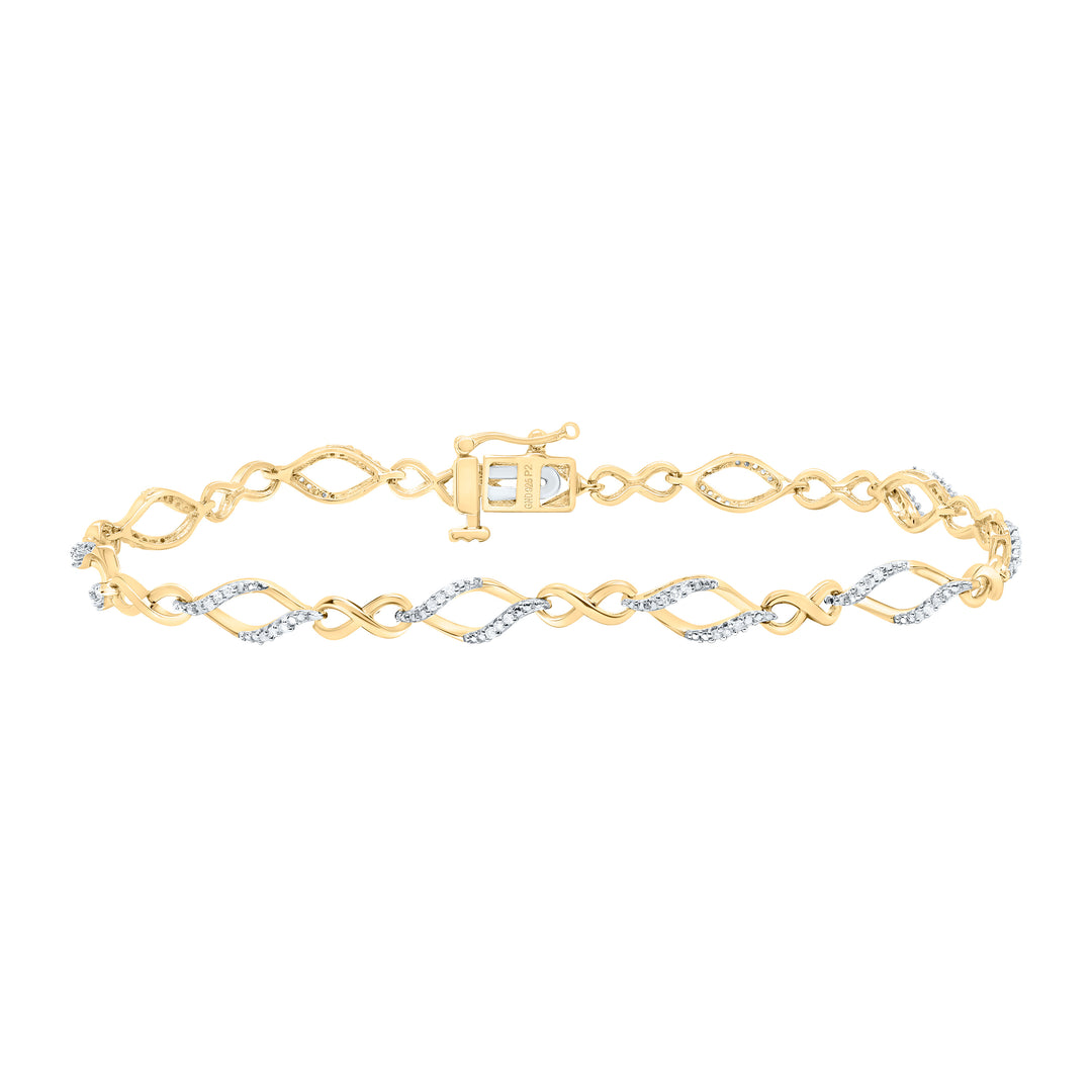 10kt Gold Women's Diamond Bracelet 1/5 ctw