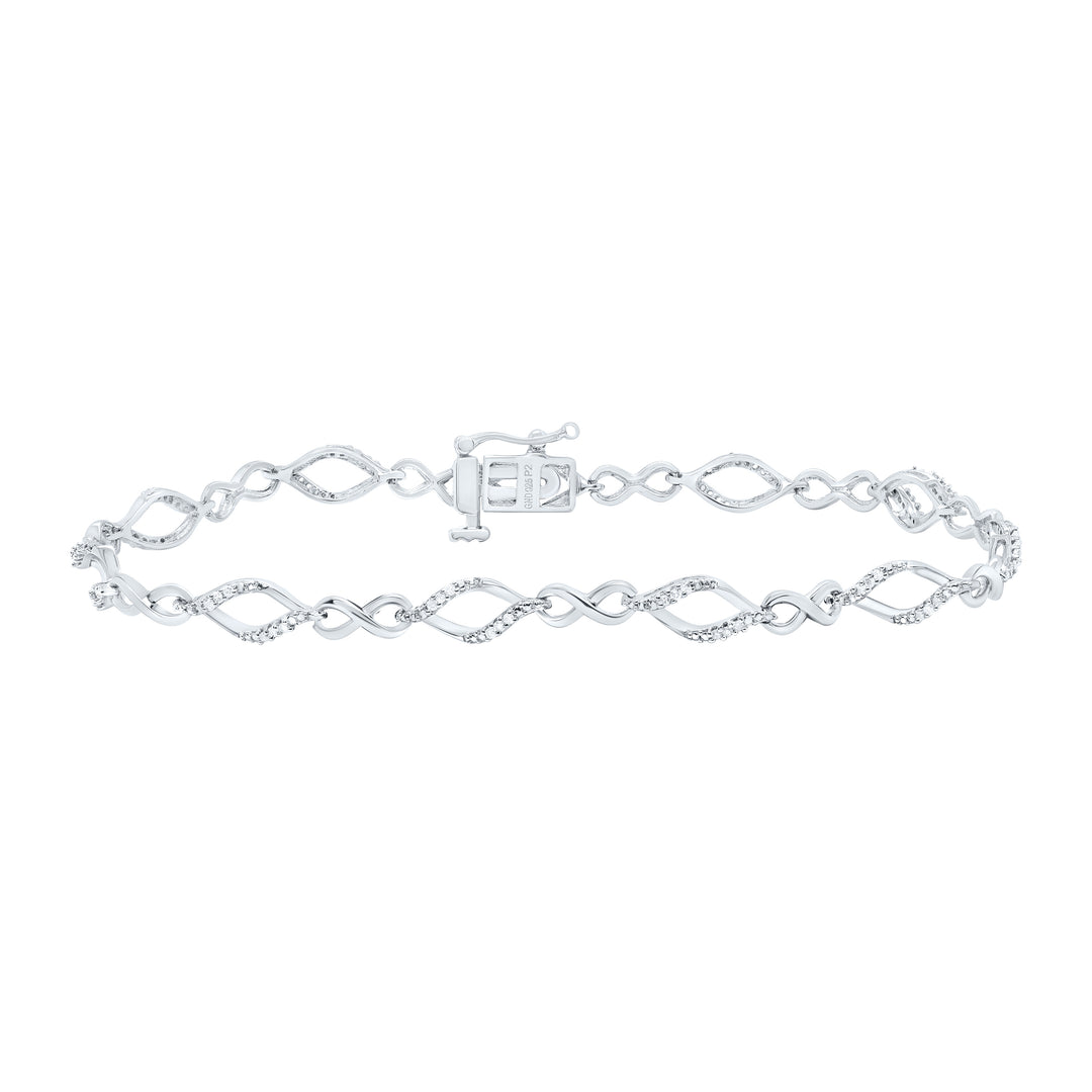 10kt Gold Women's Diamond Bracelet 1/5 ctw