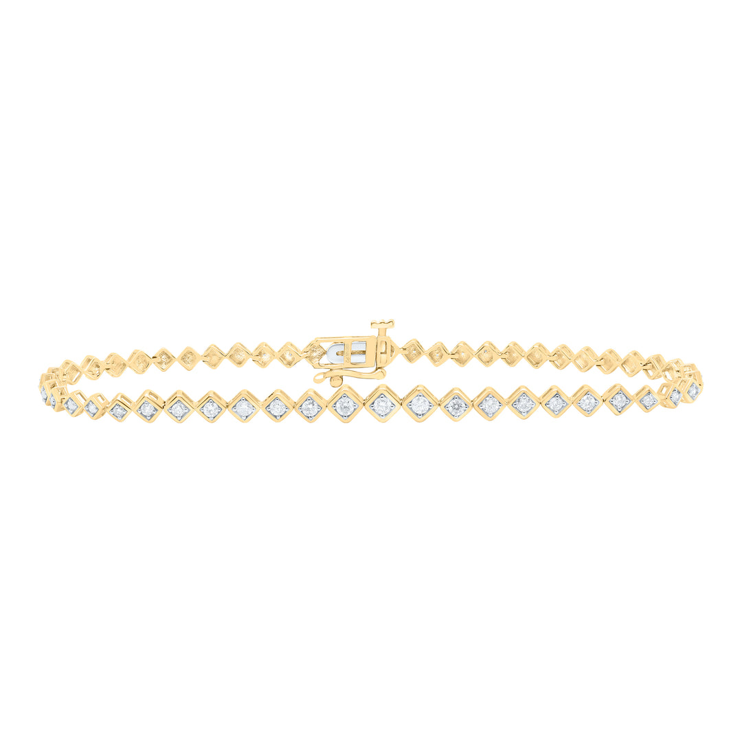 10kt Gold Women's Diamond Bracelet 1/2 ctw