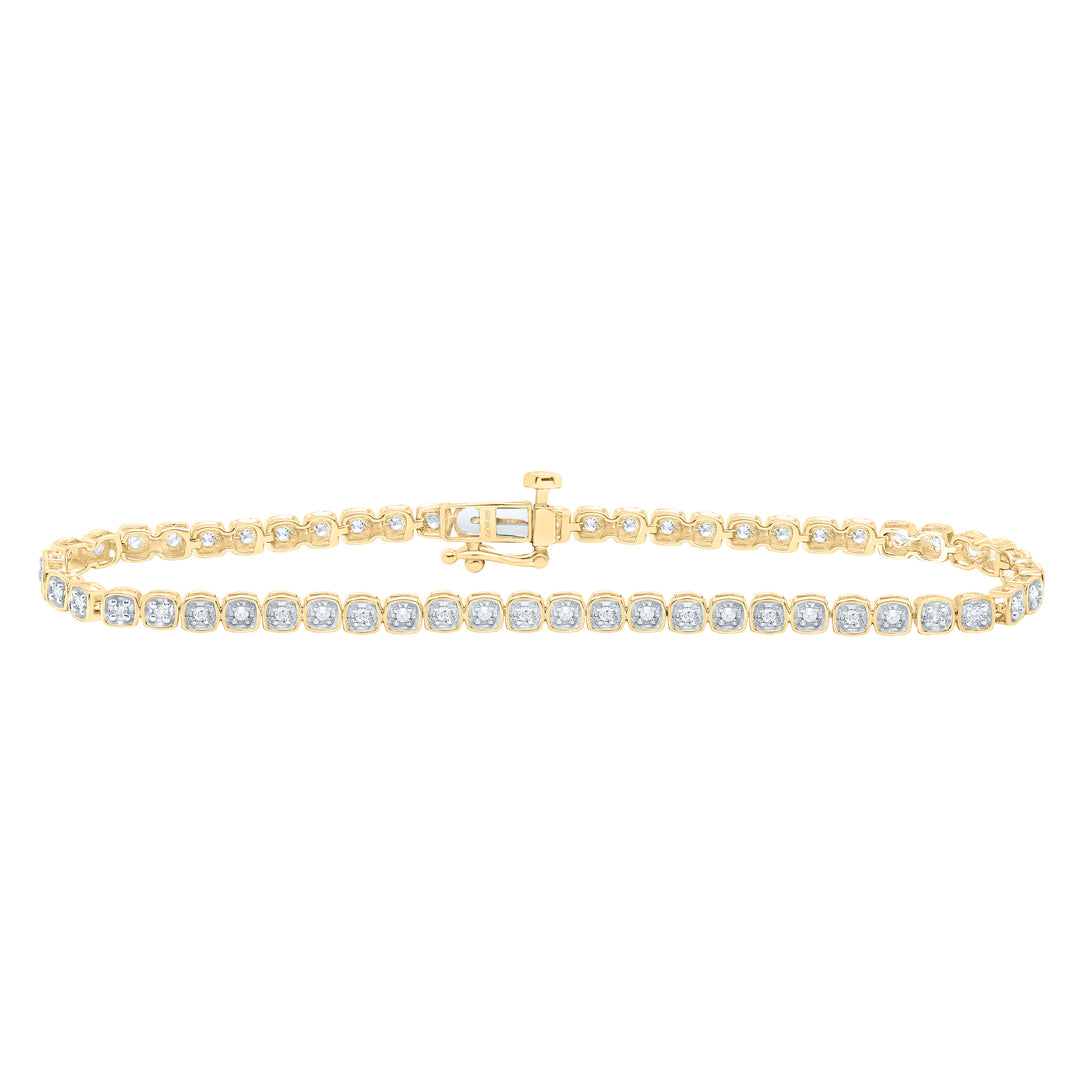 10kt Gold Women's Diamond Bracelet 1/2 ctw