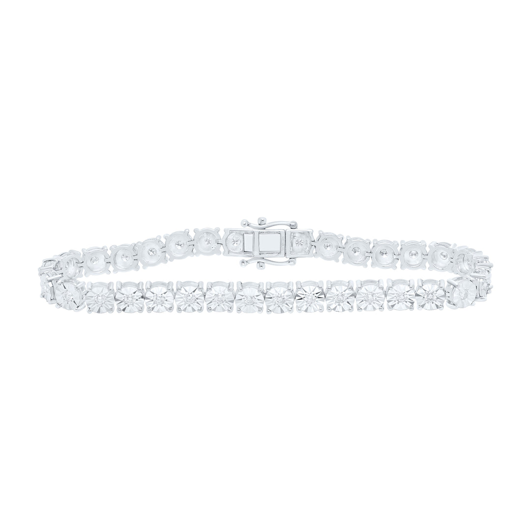 10kt Gold Men's Diamond Tennis Bracelet 1-1/3 ctw
