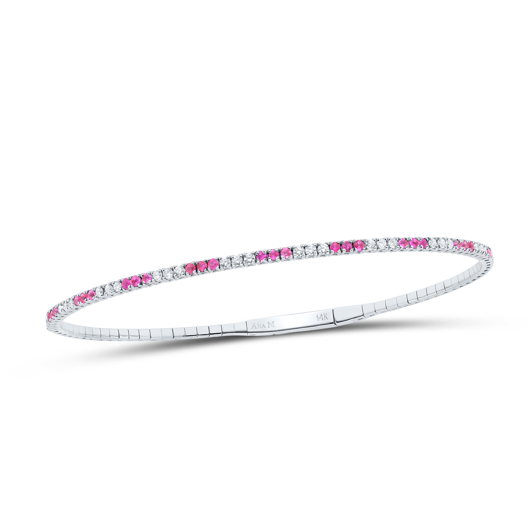 14kt Gold Diamond Tennis Bangle 3/8 ctw