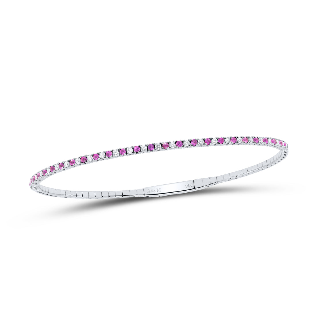 14kt Gold Diamond Tennis Bangle 3/8 ctw