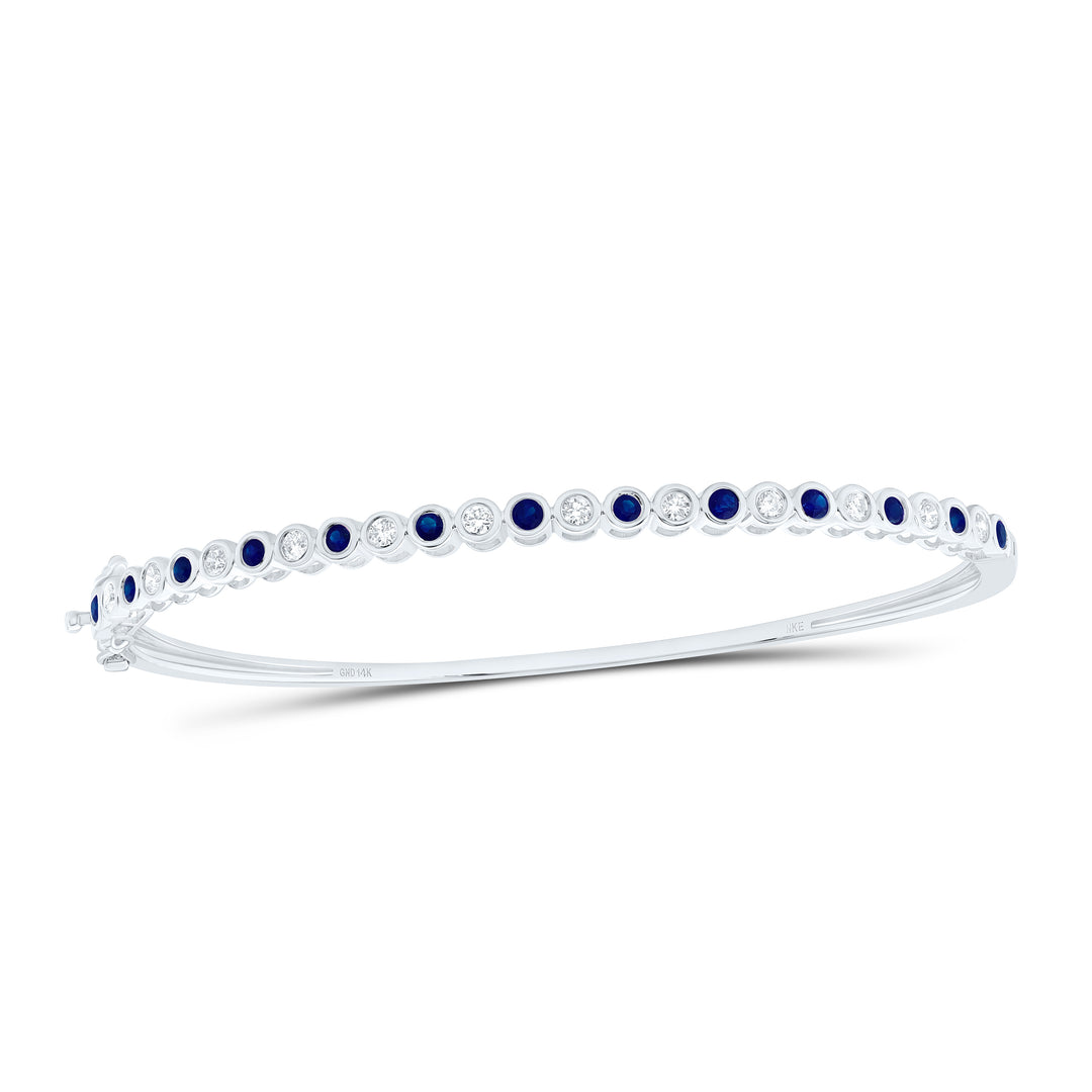 14kt Gold Diamond Tennis Bangle 1/2 ctw