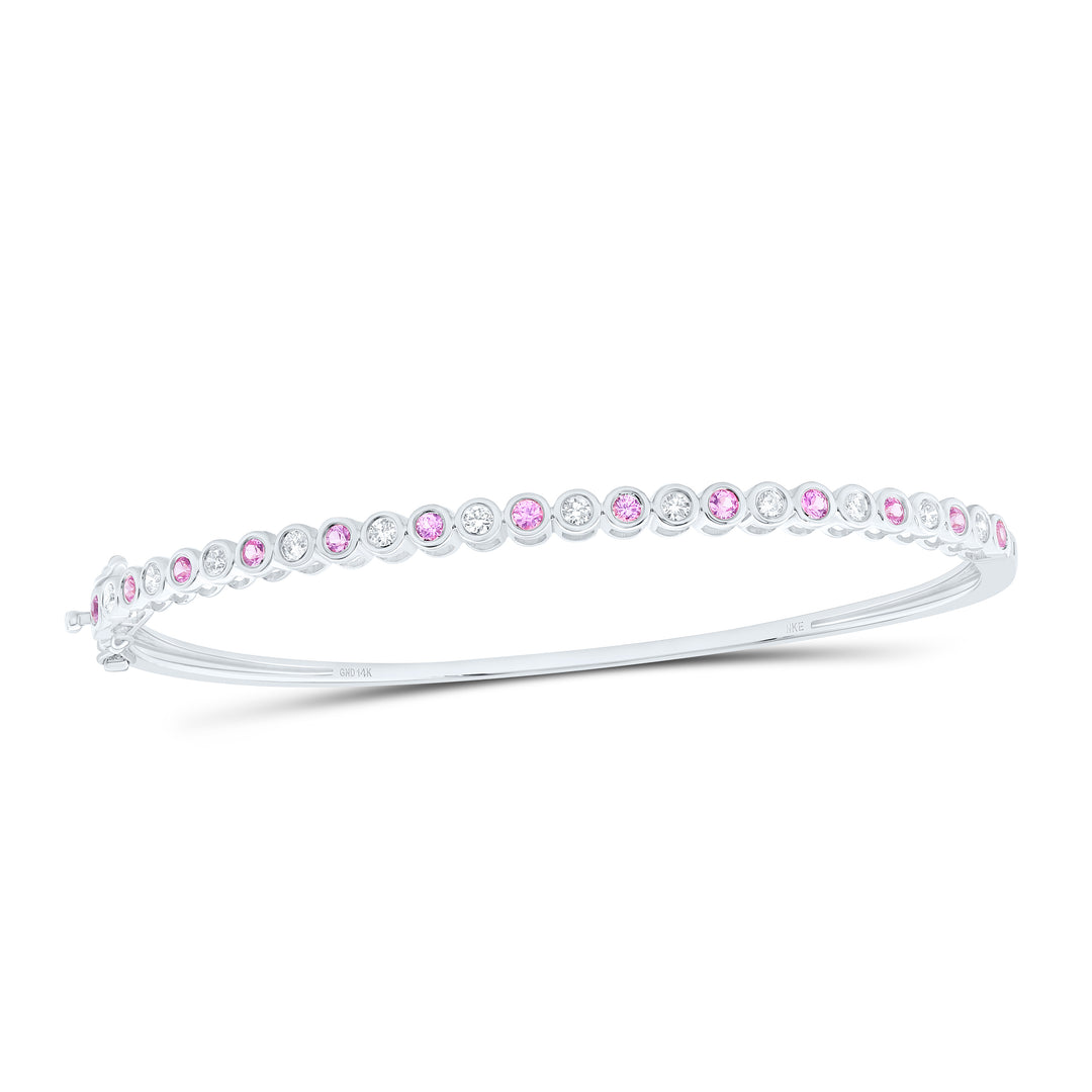 14kt Gold Diamond Tennis Bangle 1/2 ctw