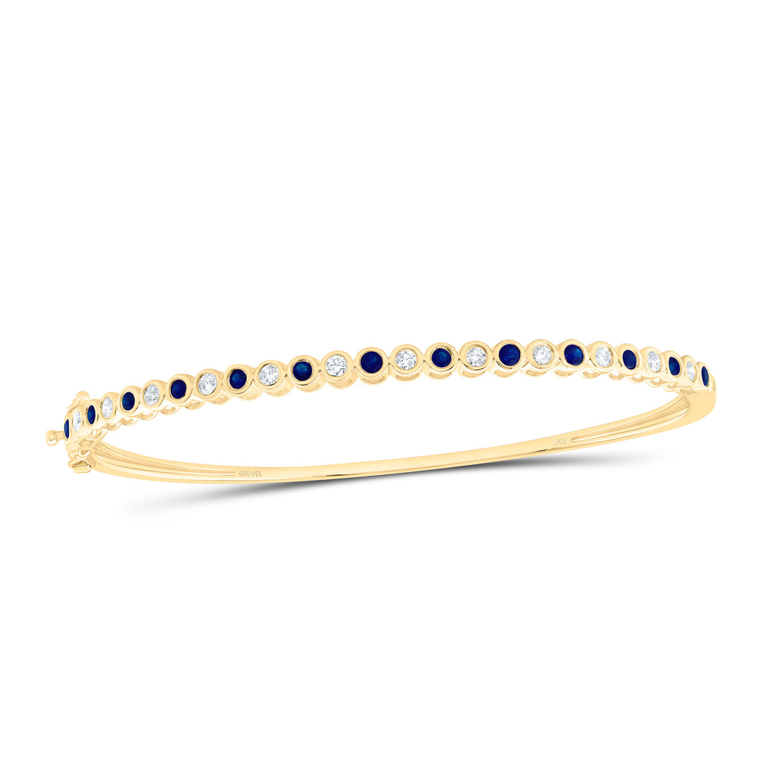 14kt Gold Diamond Tennis Bangle 1/2 ctw