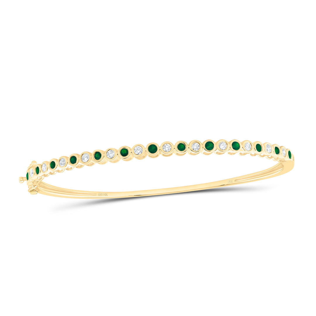 14kt Gold Diamond Tennis Bangle 1/2 ctw
