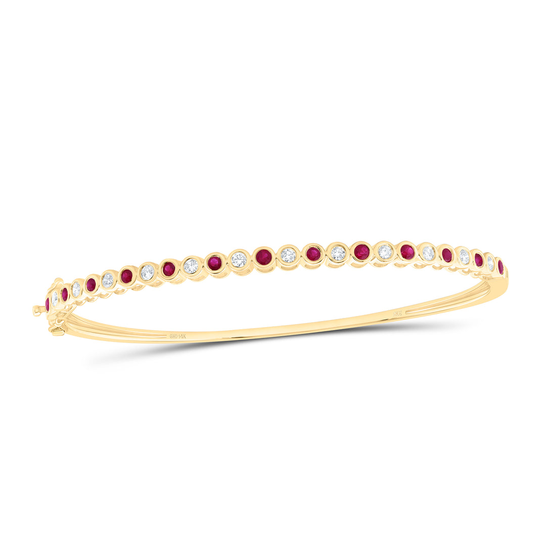 14kt Gold Diamond Tennis Bangle 1/2 ctw