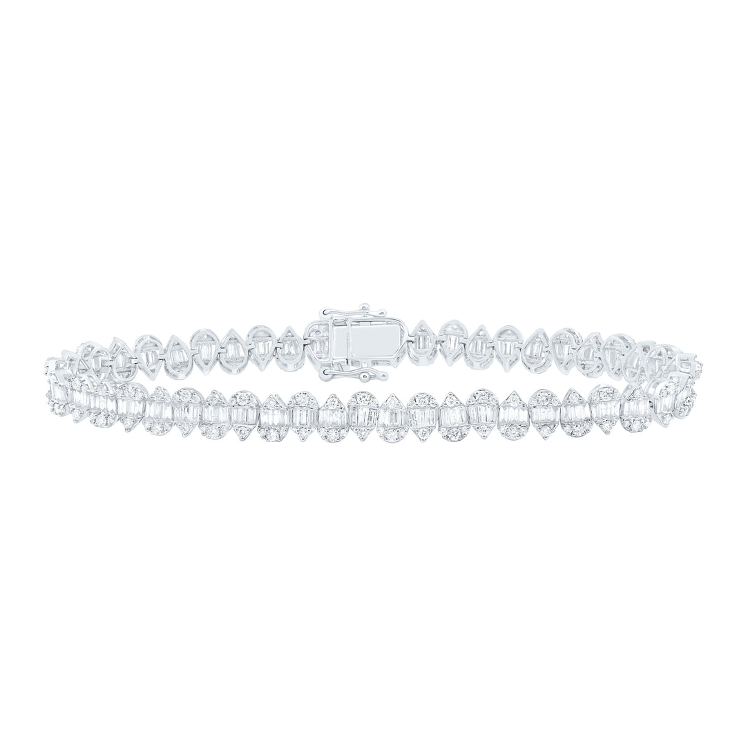 14kt Gold Diamond Bracelet 4-3/4 ctw