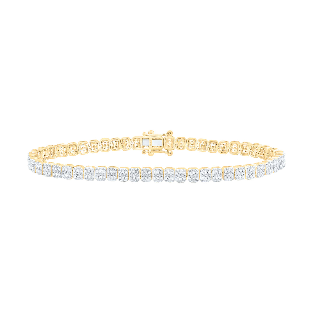10kt Gold Diamond Bracelet 3/4 ctw