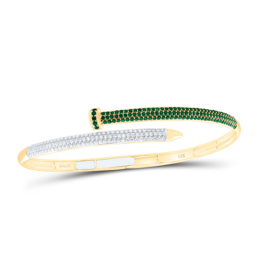 14kt Gold Diamond Bangle 5/8 ctw