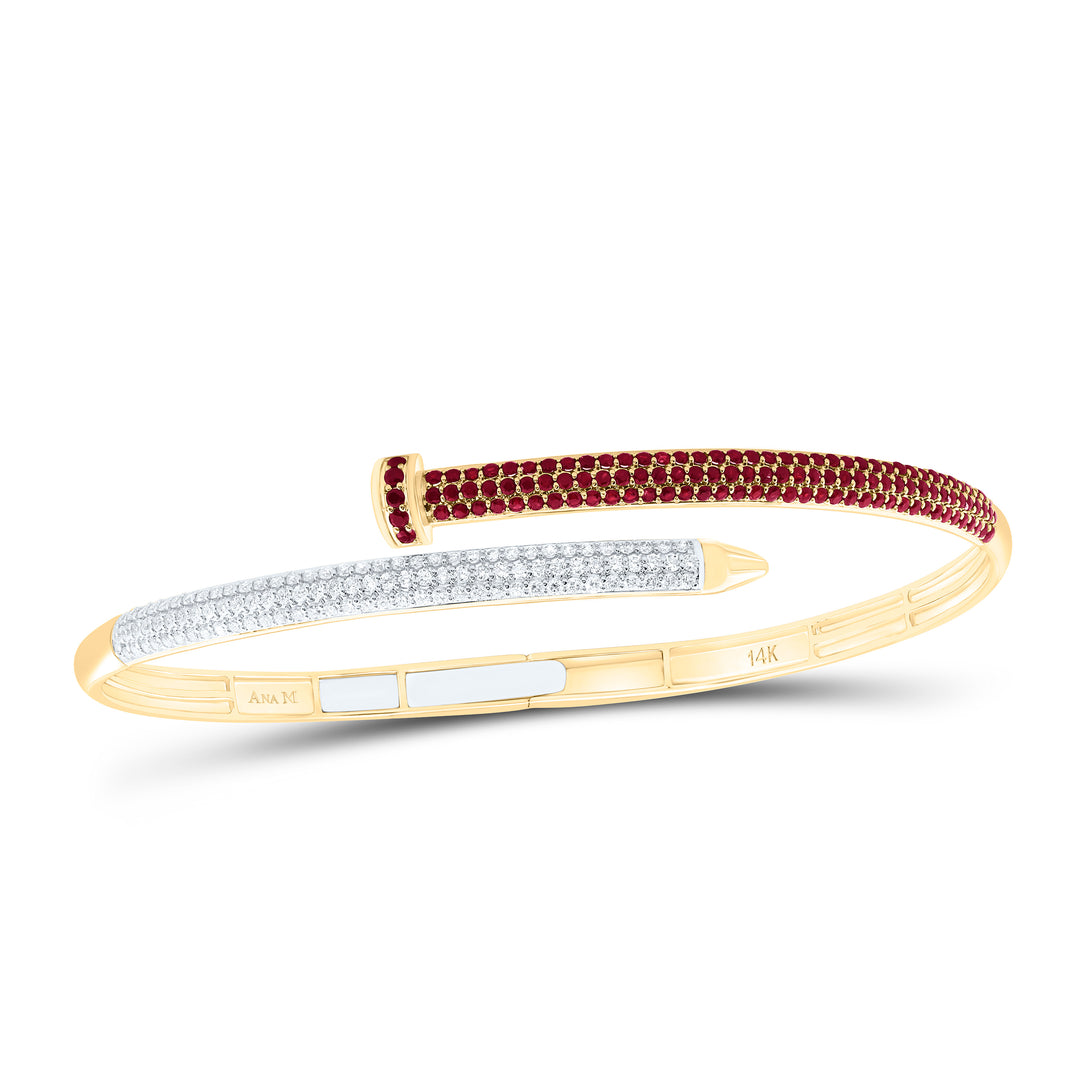 14kt Gold Diamond Bangle 5/8 ctw