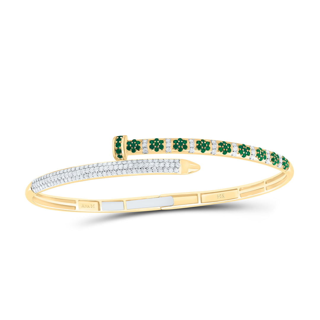 14kt Gold Diamond Bangle 3/4 ctw